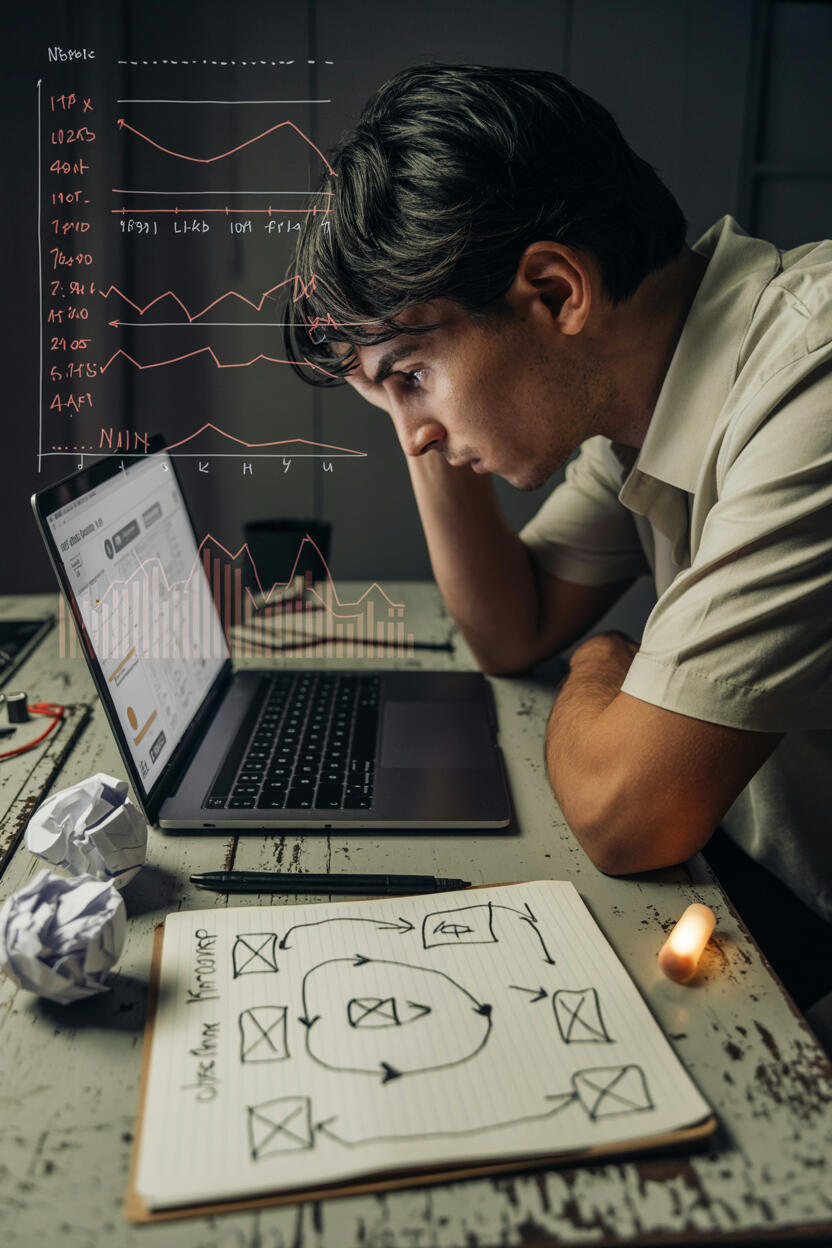 An end to your frustration Someone frustrated with their newsletter performance.